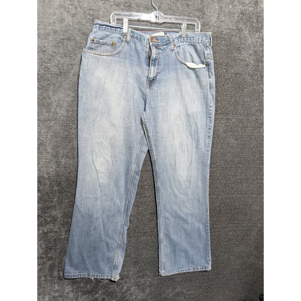 Anchor Blue Beyond Loose Jeans Light Wash Mens 36x34 Distressed Denim 1010